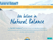 Tablet Screenshot of naturalbalanceinc.com